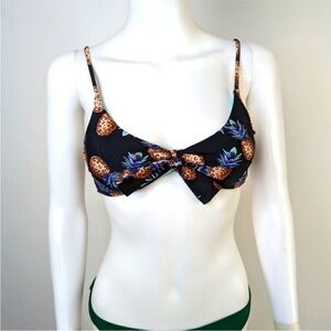 Endless Sun Floral Black Bikini Top